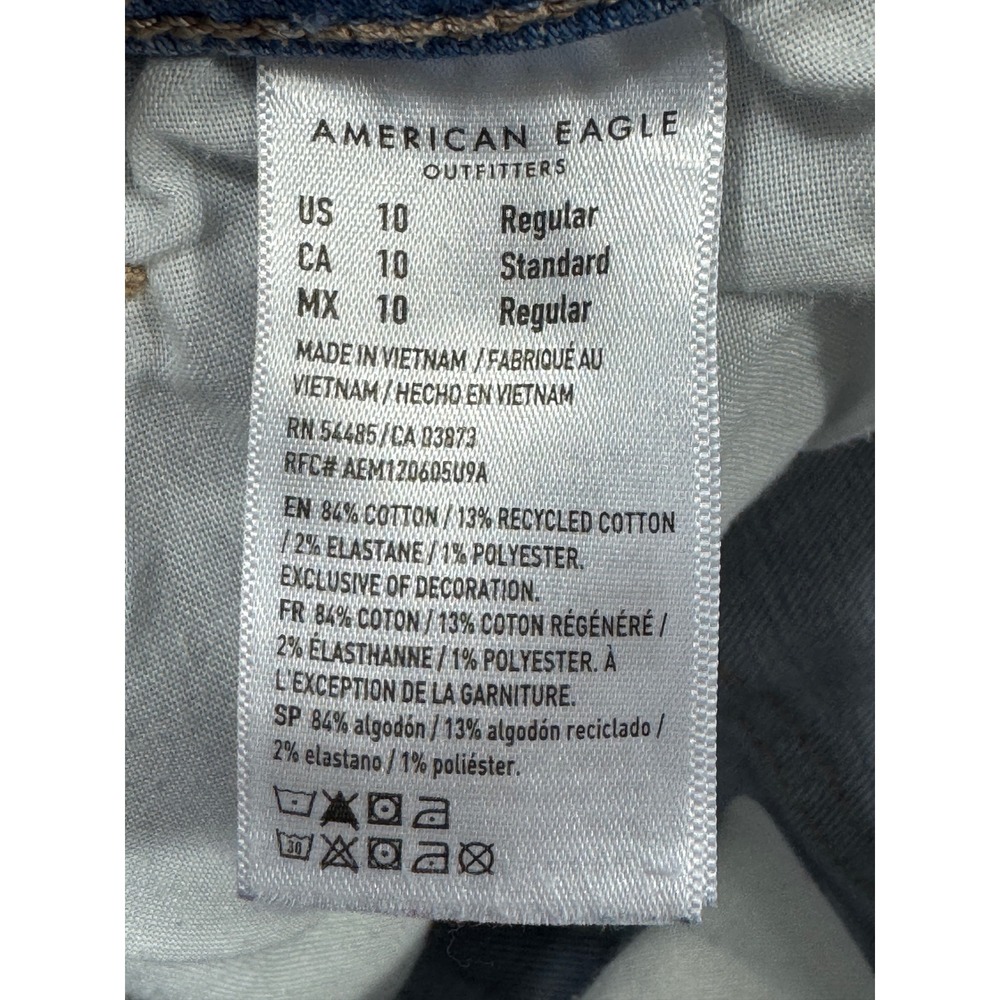 American Eagle Womens Kick Boot Cargo Stretch Light Jeans 10 Meas: 31x31.5 - Picture 6 of 7